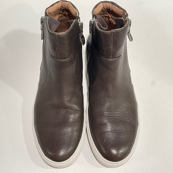 Gentle Souls Kenneth Cole Womens Carole Brown Gray Leather High Top Sneaker Shoe - Picture 8 of 13